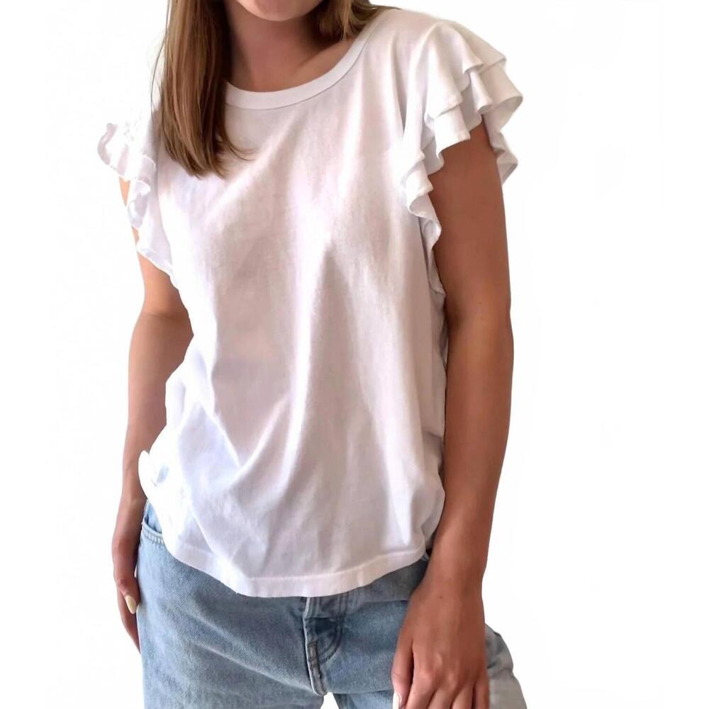 NEW SELF CONTRAST alondra tee in white